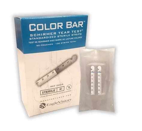 tear test strips color bar